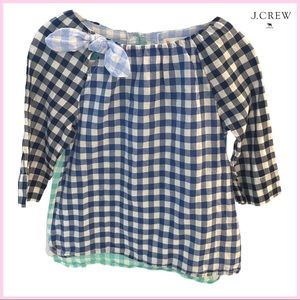J. Crew CREWCUTS Blue Gingham Plaid Tunic 3T girls